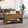 Table basse Chêne fumé 80x50x40 cm Bois d'ingénierie 633484633484