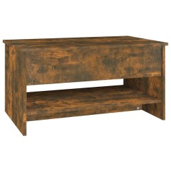 Table basse Chêne fumé 80x50x40 cm Bois d'ingénierie 633484633484