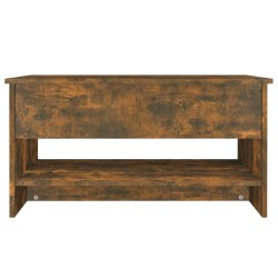 Table basse Chêne fumé 80x50x40 cm Bois d'ingénierie 633484633484