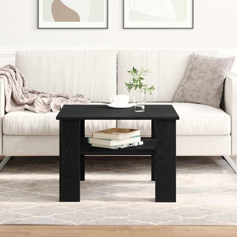 Table basse Chêne noir 60 x 60 x 42 cm Bois d'ingénierie 633486633486