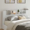 Cabinet de Tête de Lit avec LED Blanc 180 x 16,5 x 103,5 cm 633493633493