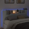 Cabinet de Tête de Lit avec LED Blanc 180 x 16,5 x 103,5 cm 633493633493