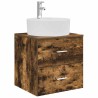 Vanité de lavabo mural Chêne fumé 49,5 x 44,5 x 65 cm 633494633494