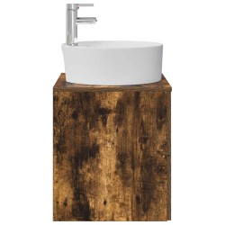 Vanité de lavabo mural Chêne fumé 49,5 x 44,5 x 65 cm 633494633494