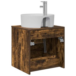 Vanité de lavabo mural Chêne fumé 49,5 x 44,5 x 65 cm 633494633494
