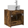 Vanité de lavabo mural Chêne fumé 49,5 x 44,5 x 65 cm 633494633494
