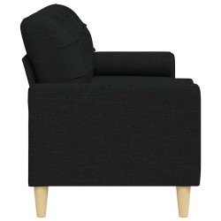 Canapé 3 places avec oreillers décoratifs noir 210 cm tissu 633496633496