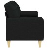 Canapé 3 places avec oreillers décoratifs noir 210 cm tissu 633496633496