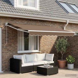 Toile de rechange pour auvent Taupe 3,5 x 2 m Polyester 633498633498
