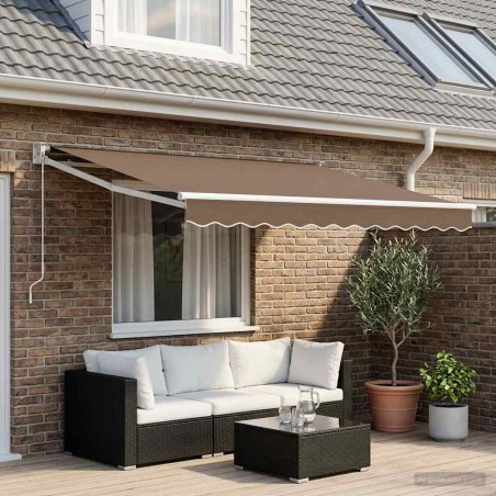 Toile de rechange pour auvent Taupe 3,5 x 2 m Polyester 633498633498