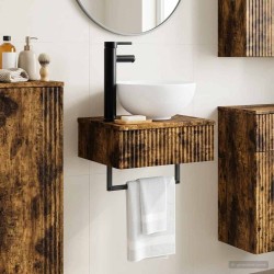 Basin de lavage mural Chêne fumé 40 x 35 x 39 cm 633502633502