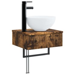 Basin de lavage mural Chêne fumé 40 x 35 x 39 cm 633502633502