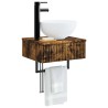 Basin de lavage mural Chêne fumé 40 x 35 x 39 cm 633502633502