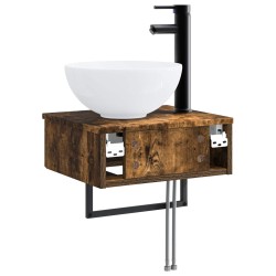 Basin de lavage mural Chêne fumé 40 x 35 x 39 cm 633502633502