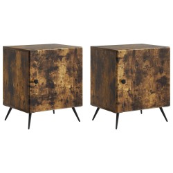 Cabinet de chevet 2 pcs Chêne fumé 43 x 34,5 x 50 cm 633504633504