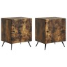 Cabinet de chevet 2 pcs Chêne fumé 43 x 34,5 x 50 cm 633504633504