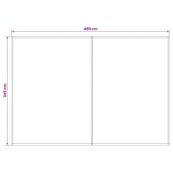 Toile de rechange pour auvent Blanc 500 × 350 cm Polyester 633506633506