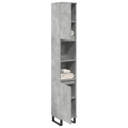 Armoire de salle de bain gris béton 30x30x190 cm 633507633507