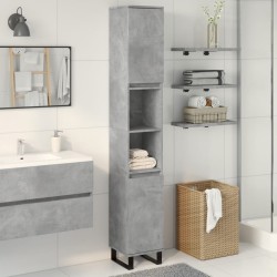 Armoire de salle de bain gris béton 30x30x190 cm 633507633507
