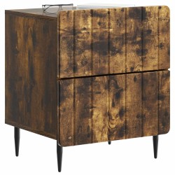 Cabinet de chevet 2 pcs Chêne fumé 43 x 34,5 x 49,5 cm 633510633510