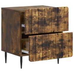Cabinet de chevet 2 pcs Chêne fumé 43 x 34,5 x 49,5 cm 633510633510