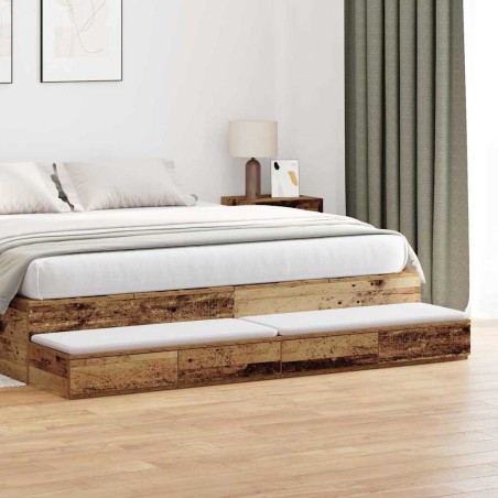 Tiroirs de lit avec tiroir Bois ancien 180 x 36,5 x 16,5 cm 633512633512
