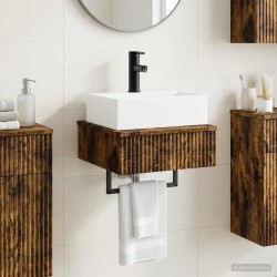 Basin de lavage mural Chêne fumé 40 x 41 x 39 cm 633516633516