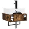 Basin de lavage mural Chêne fumé 40 x 41 x 39 cm 633516633516