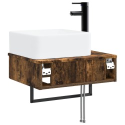 Basin de lavage mural Chêne fumé 50 x 41 x 39 cm 633517633517