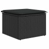 Salon de jardin 6 pcs avec coussins noir résine tressée 633521633521