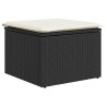 Salon de jardin 6 pcs avec coussins noir résine tressée 633523633523
