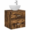 Vanité de lavabo mural Chêne fumé 49,5 x 41 x 64,5 cm 633525633525