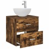 Vanité de lavabo mural Chêne fumé 49,5 x 41 x 64,5 cm 633525633525