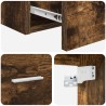 Vanité de lavabo mural Chêne fumé 49,5 x 41 x 64,5 cm 633525633525