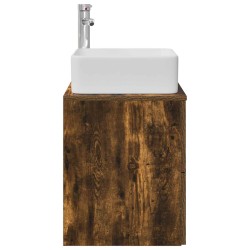 Vanité de lavabo mural Chêne fumé 49,5 x 41 x 63 cm 633526633526
