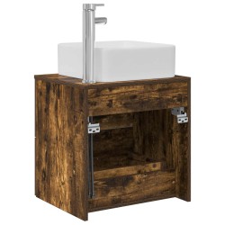 Vanité de lavabo mural Chêne fumé 49,5 x 41 x 63 cm 633526633526
