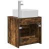 Vanité de lavabo mural Chêne fumé 49,5 x 41 x 63 cm 633526633526