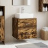 Vanité de lavabo mural Chêne fumé 49,5 x 41 x 62,5 cm 633527633527