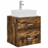 Vanité de lavabo mural Chêne fumé 49,5 x 41 x 62,5 cm 633527633527