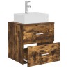 Vanité de lavabo mural Chêne fumé 49,5 x 41 x 62,5 cm 633527633527