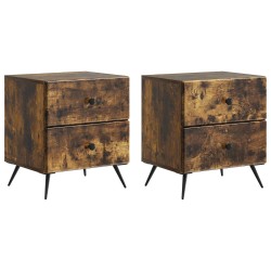 Cabinet de chevet 2 pcs Chêne fumé 43 x 34,5 x 47,5 cm 633529633529