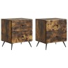 Cabinet de chevet 2 pcs Chêne fumé 43 x 34,5 x 47,5 cm 633529633529