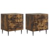 Cabinet de chevet 2 pcs Chêne fumé 43 x 34,5 x 47,5 cm 633530633530