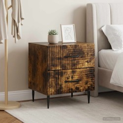 Cabinet de chevet 2 pcs Chêne fumé 43 x 34,5 x 47,5 cm 633530633530
