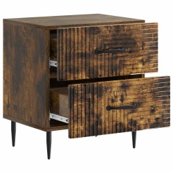 Cabinet de chevet 2 pcs Chêne fumé 43 x 34,5 x 47,5 cm 633530633530