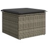Salon de jardin 6 pcs avec coussins gris résine tressée 633531633531