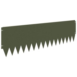 Bordure de Pelouse 10 pcs 103 x 30 cm Acier Vert olive 633532633532