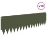 Bordure de Pelouse 10 pcs 103 x 30 cm Acier Vert olive 633532633532