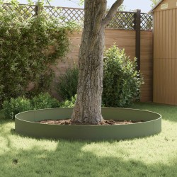 Bordure de Pelouse 10 pcs 103 x 30 cm Acier Vert olive 633532633532