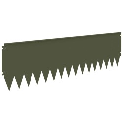 Bordure de Pelouse 10 pcs 103 x 30 cm Acier Vert olive 633532633532
